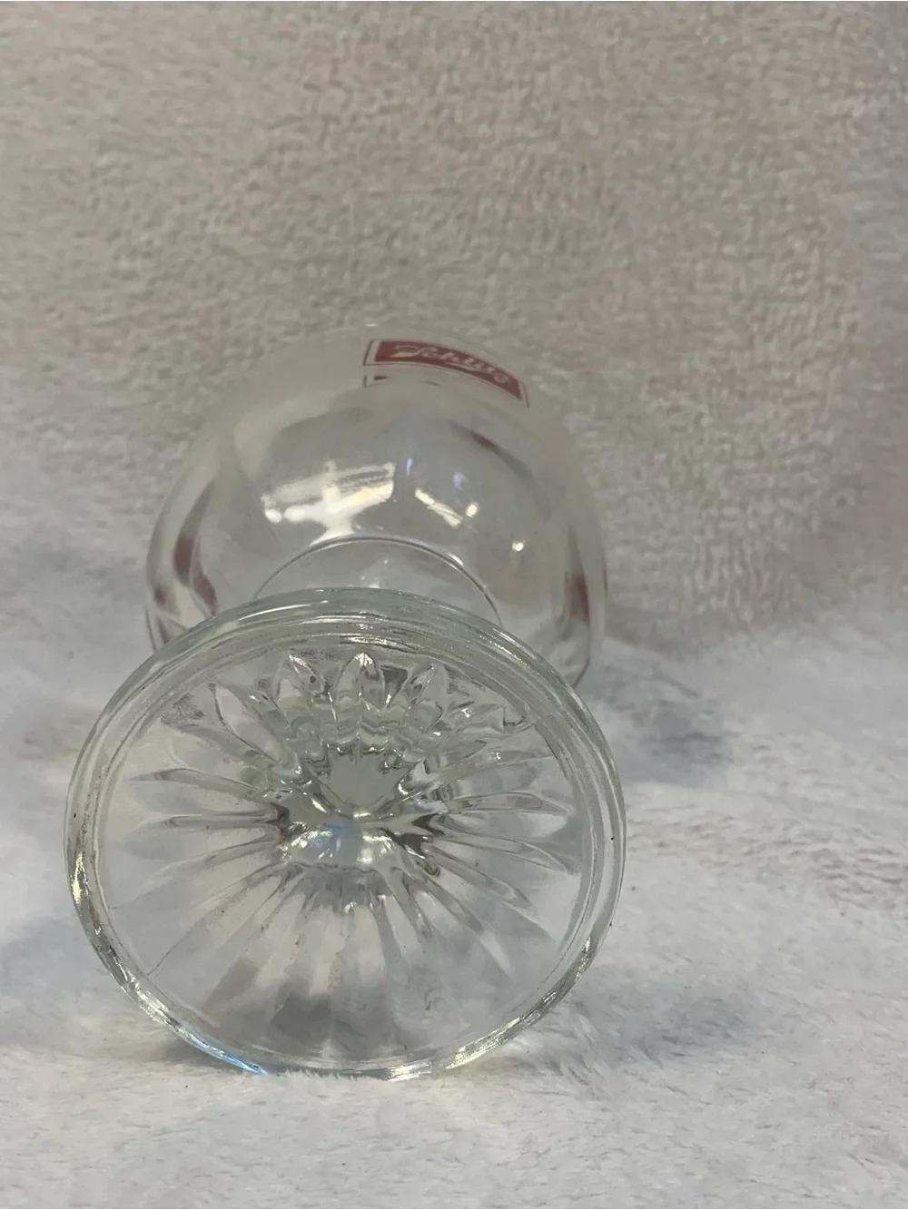 Red Schlitz Beer Goblet Glass - 6” stemmed vintage